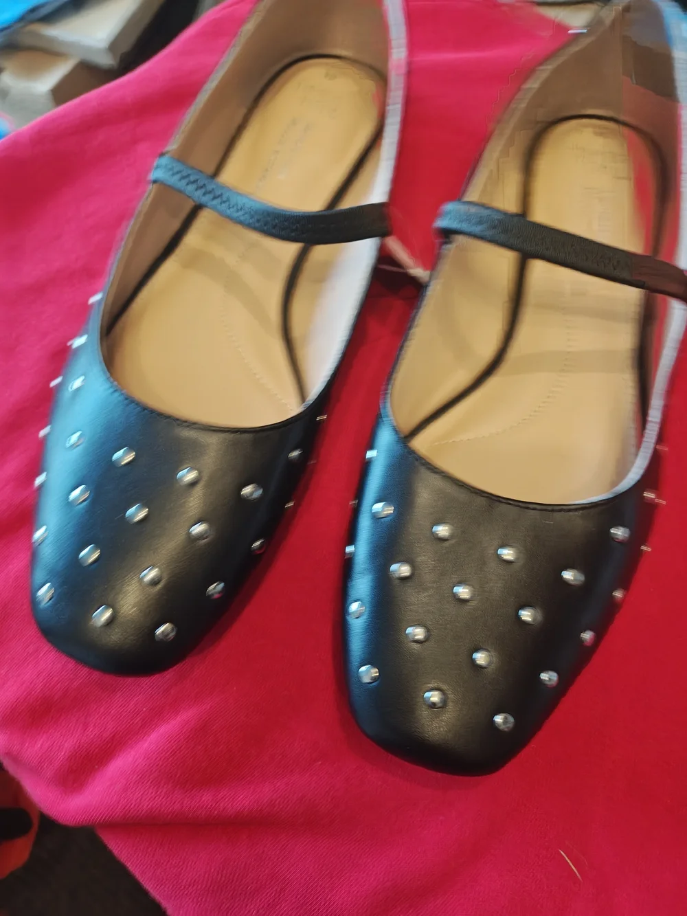 Time and Tru Black Studded Mary Jane Kids Shoes